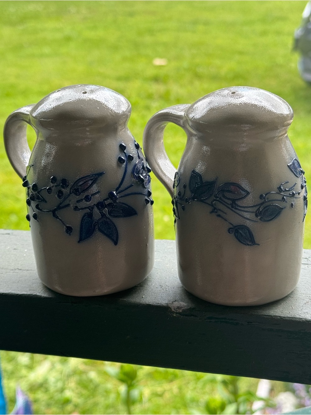 Salmon Falls Pottery Blueberry Vine Salt & Pepper Shakers